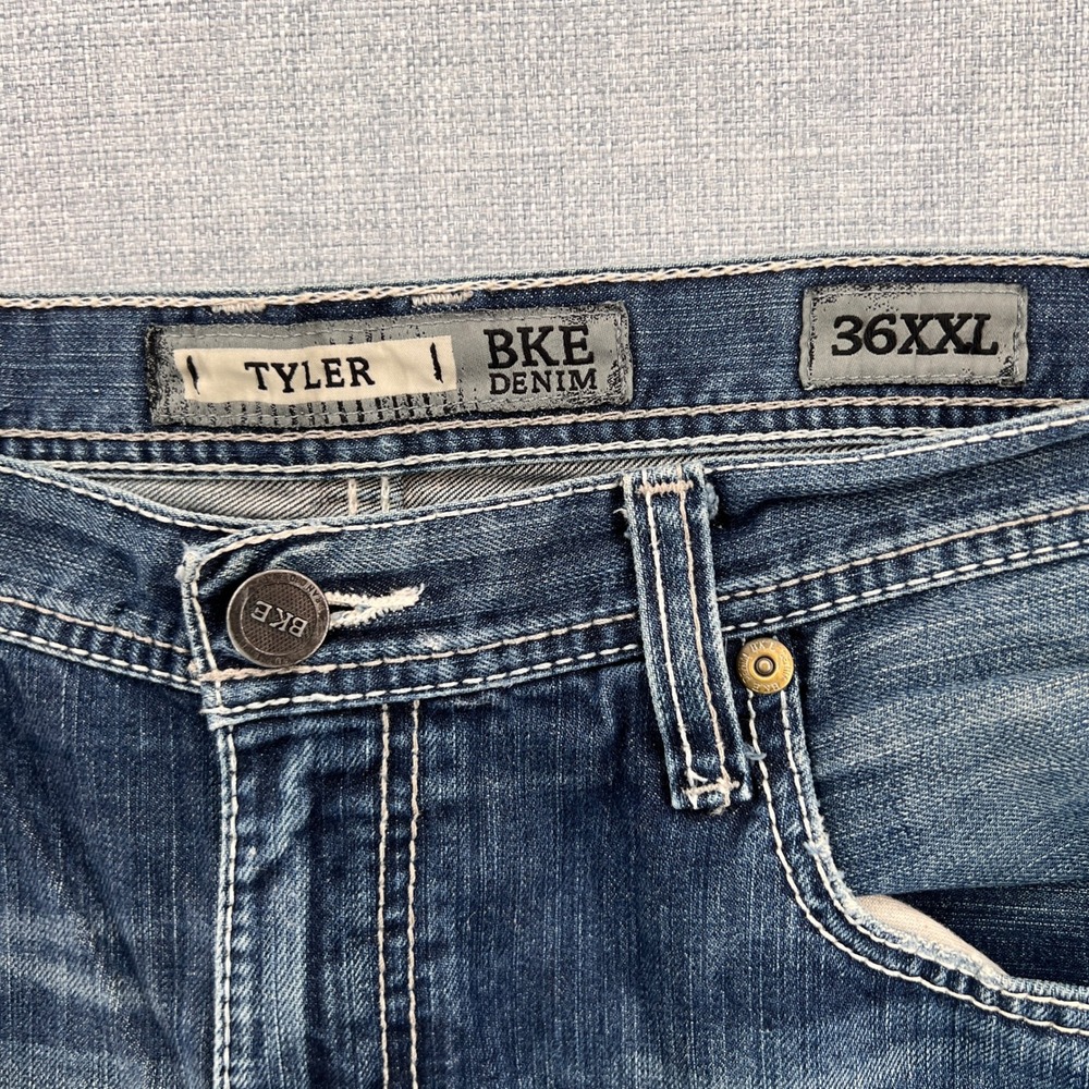 BKE Tyler Straight Leg Jeans Men 36XXL 37x37 Blue Medium Wash Denim Americana - Picture 4 of 14